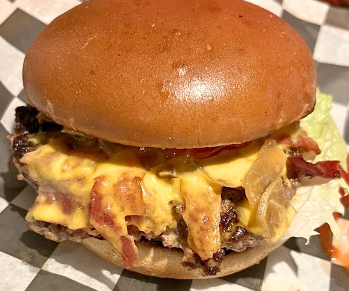 United States of America Burger at Honest Abe's in Lincoln, Nebraska