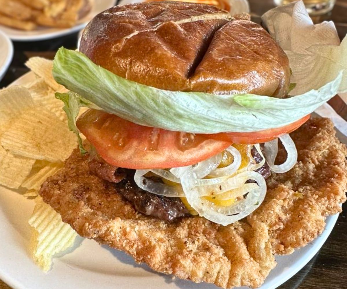 Hawkeye Burger at Foodie Garage Eatery in Dubuque, Iowa