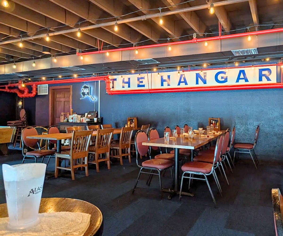 interior of The Hangar On The Wharf in Juneau, AK