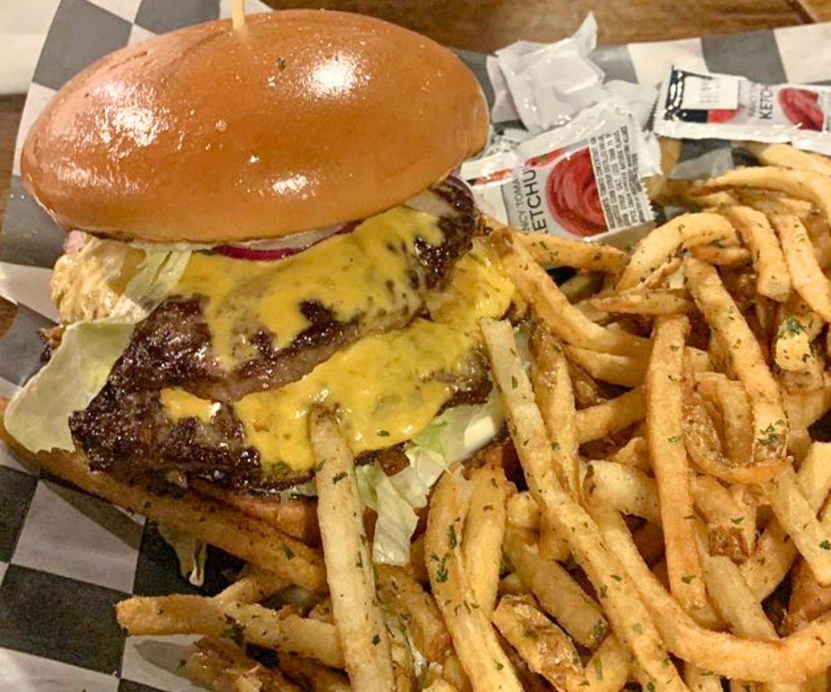 double burger at Honest Abe's in Lincoln, NE