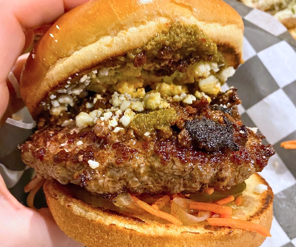rotating burger at Honest Abe's in Lincoln, NE