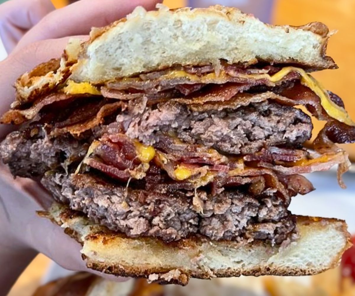 Bacon Lover Burger at Foodie Garage Eatery in Dubuque, Iowa