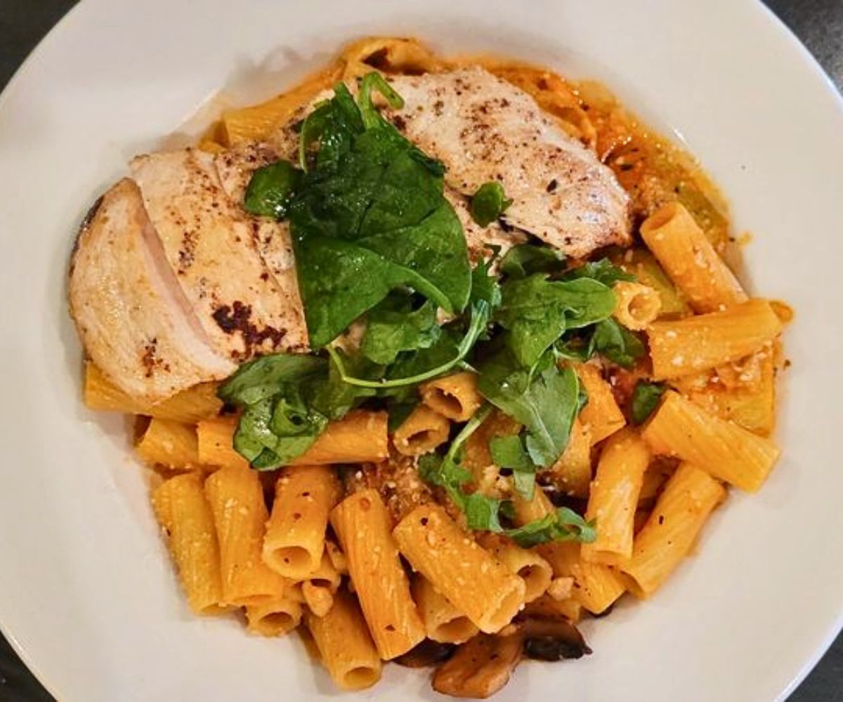 lemon chicken pasta at Cliff Dining Pub in Draper, UT