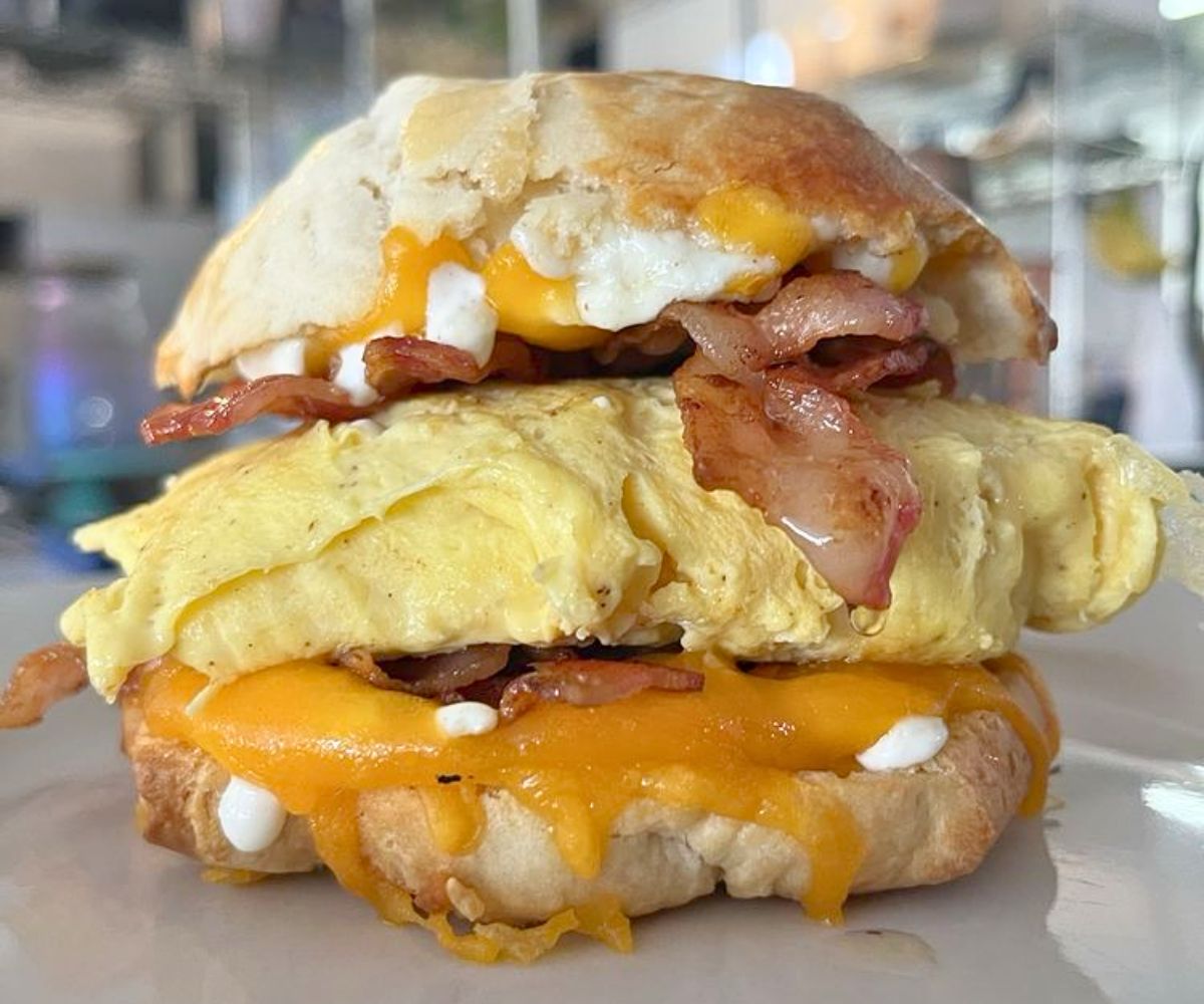 Breakfast Sandwich at Debbie on the Levee in Kenner, Louisiana