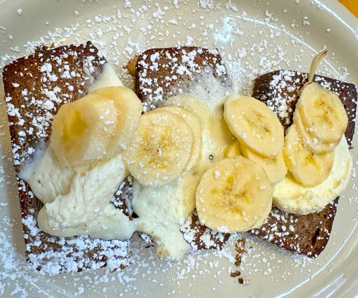 Banana Bread French Toast at Back Country Cafe in Killington, VT