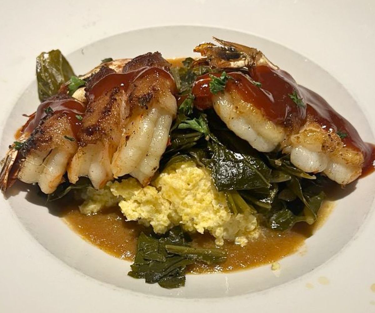 Gulf Shrimp and Grits at Table 100 in Flowood, MS