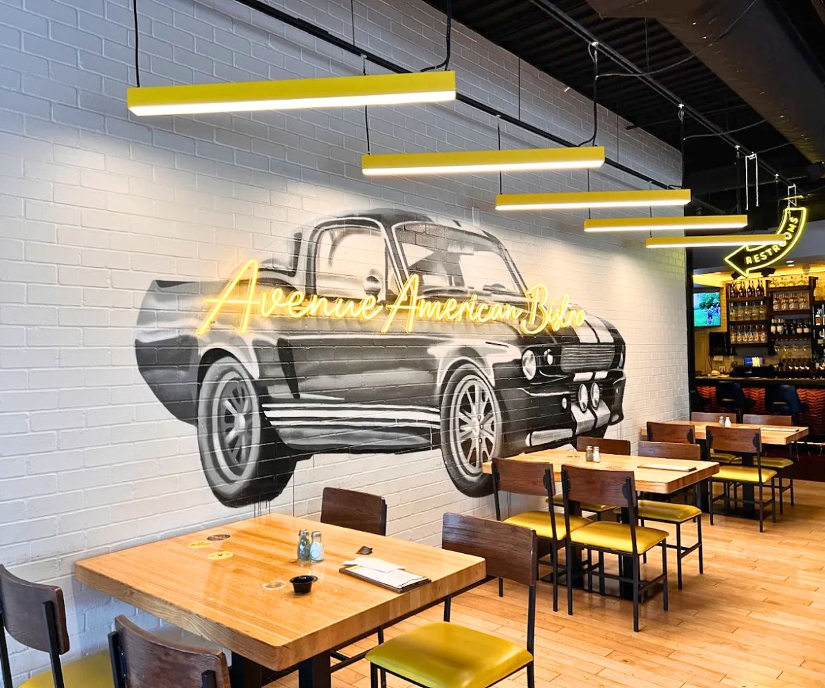 interior of Avenue American Bistro in Wayne, Michigan