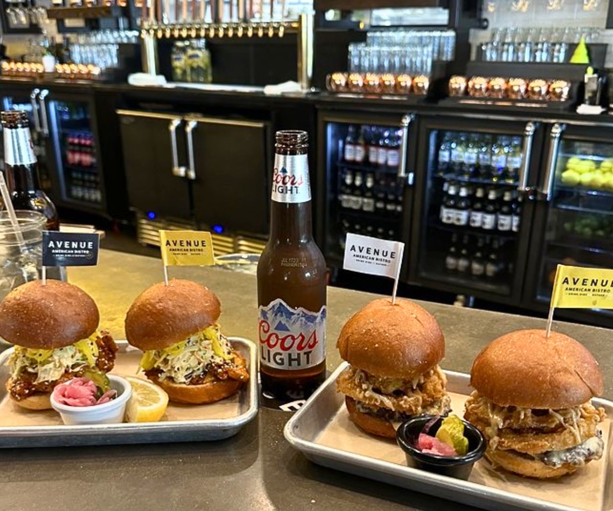 sliders at Avenue American Bistro in Wayne, Michigan
