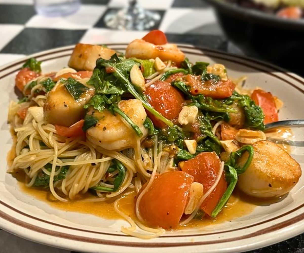 Shrimp and Scallops Pasta at Piccolino in Santa Fe, New Mexico