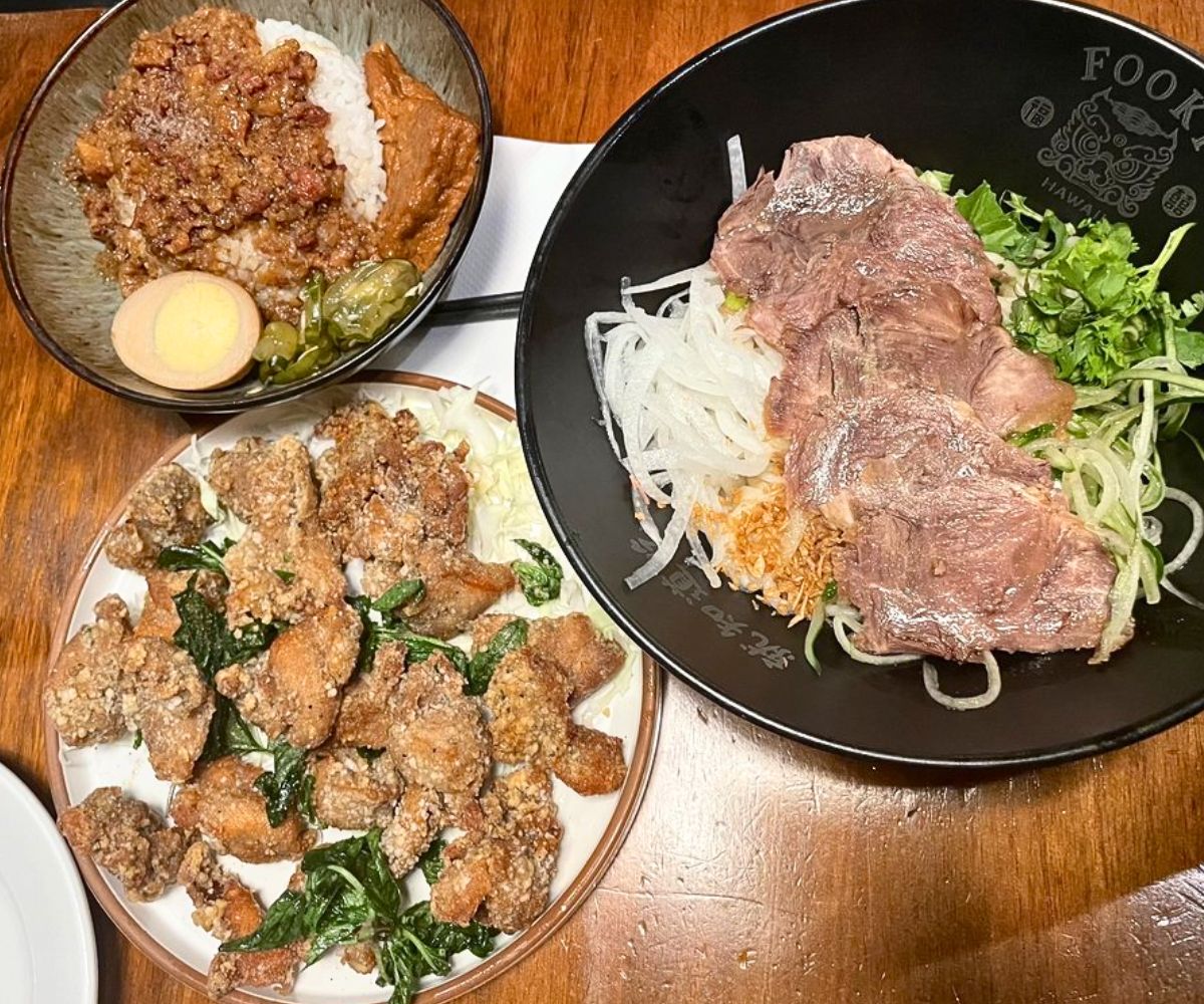 various dishes at Fooki in Aiea, Hawaii