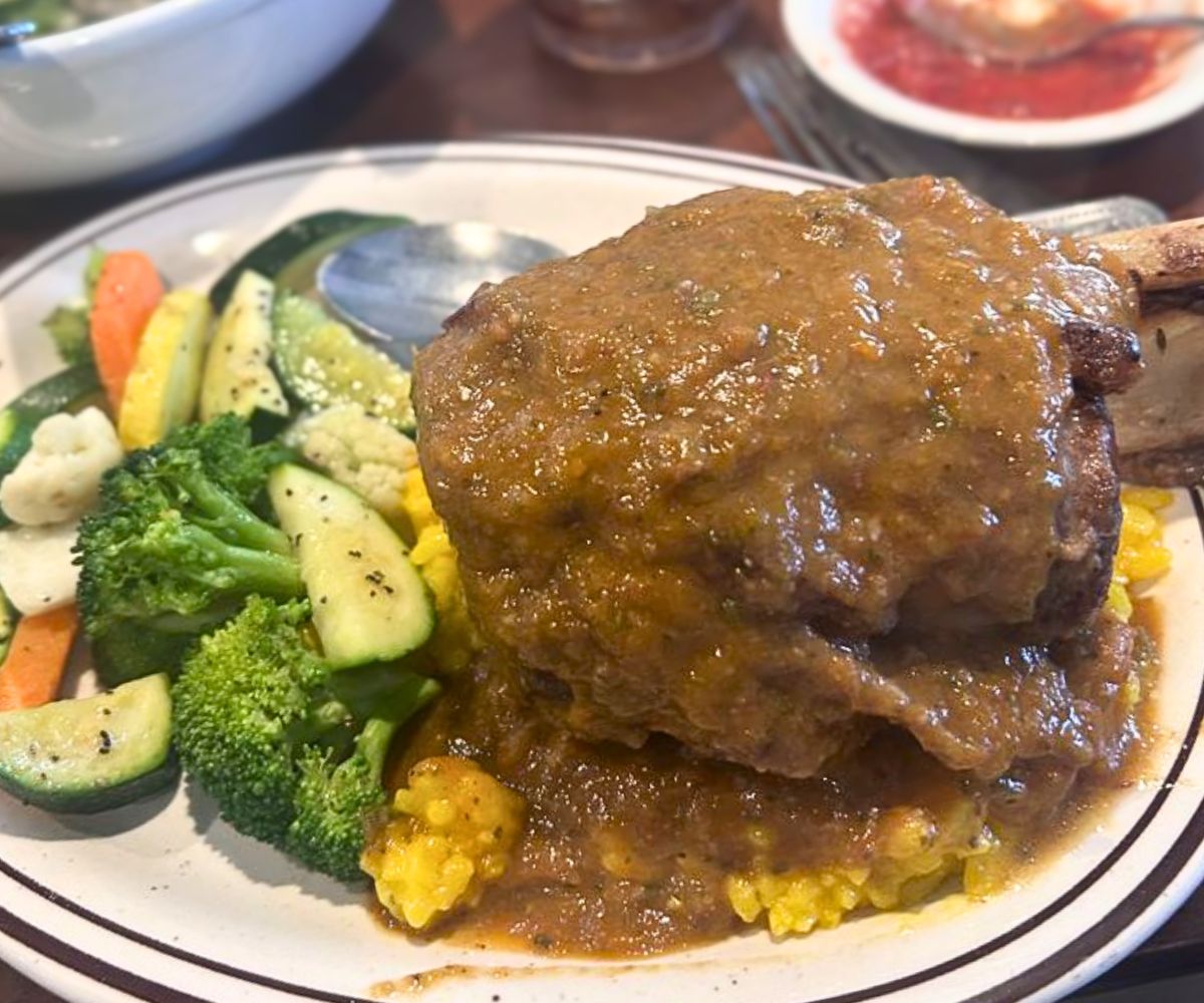 pork shank at Piccolino in Santa Fe, New Mexico