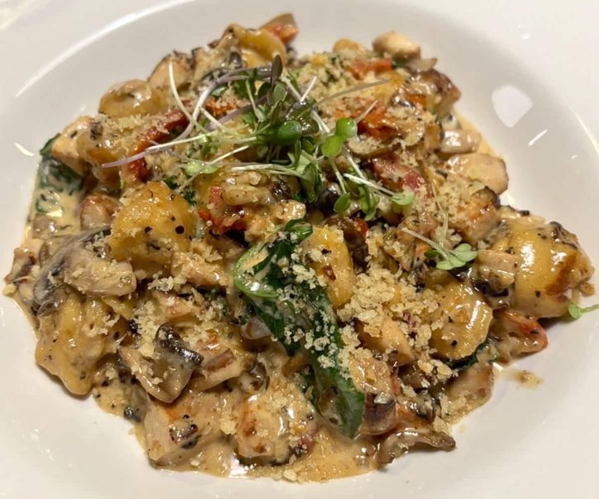 Chicken Mushroom Gnocchi at East End Grill in Lafayette, Indiana