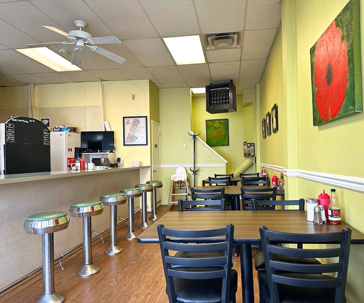 interior of Cafe Talya in Bayonne, New Jersey