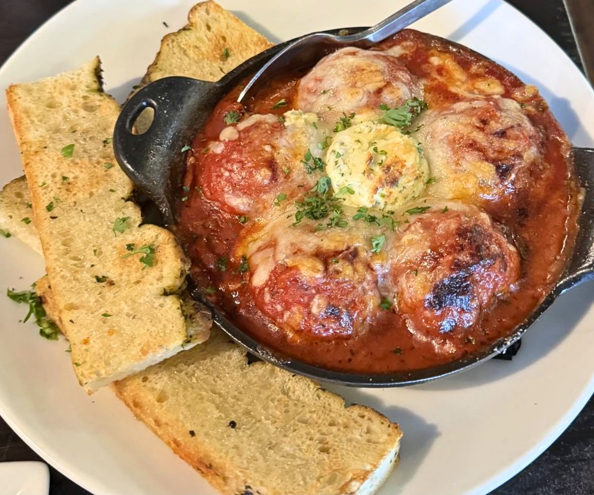 Meatballs at Cotton at Riverside Mill in Danville, Virginia