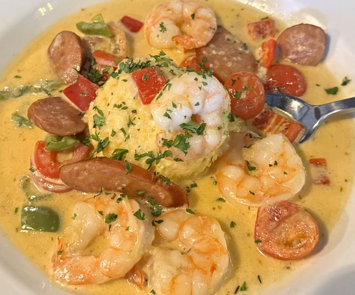 Shrimp and Grits at Cotton at Riverside Mill in Danville, Virginia