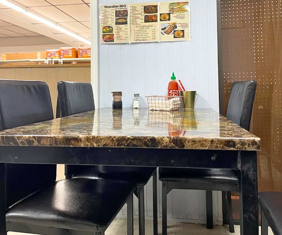 interior of Hawaiian BBQ & Korean Restaurant in Midwest City, Oklahoma