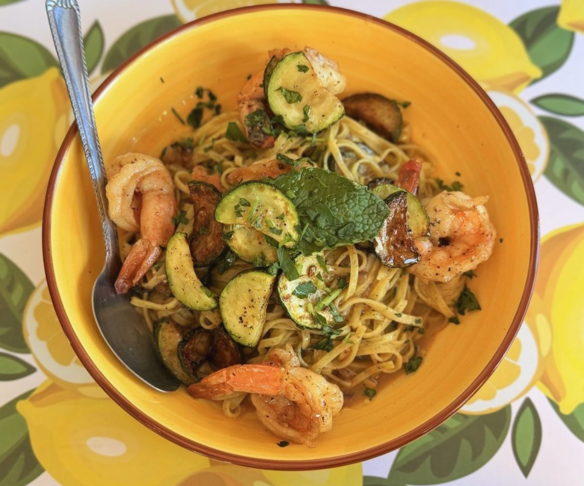 Tagliolini Zucchini with Shrimp Special