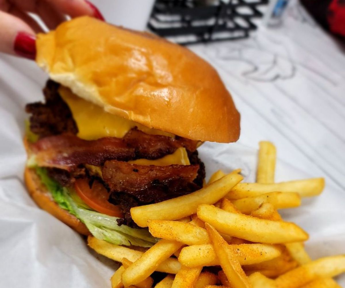 Bacon Avocado burger at Joy Love Burgers in Katy, Texas