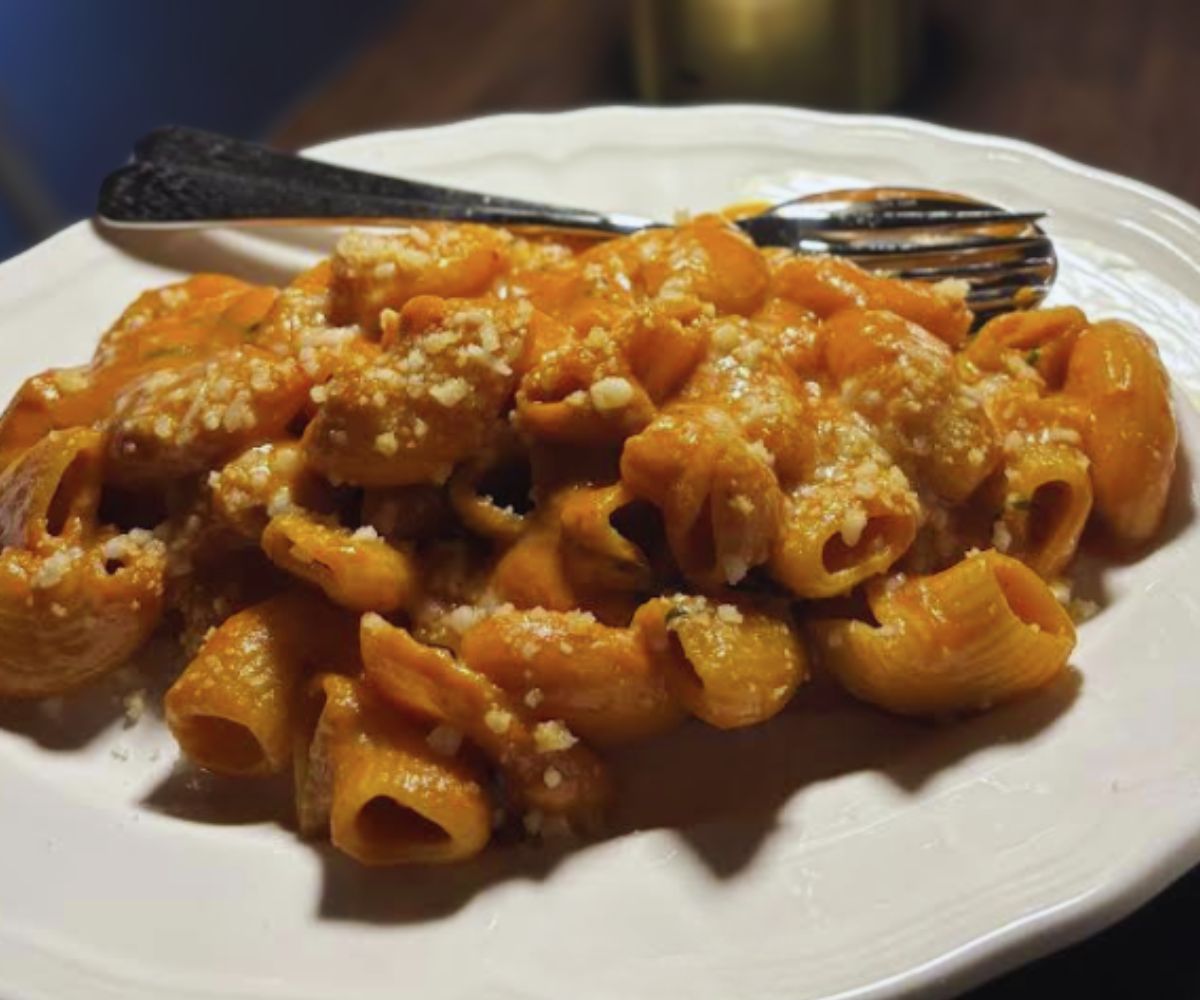 Vodka pasta at Ospi in Dallas Texas