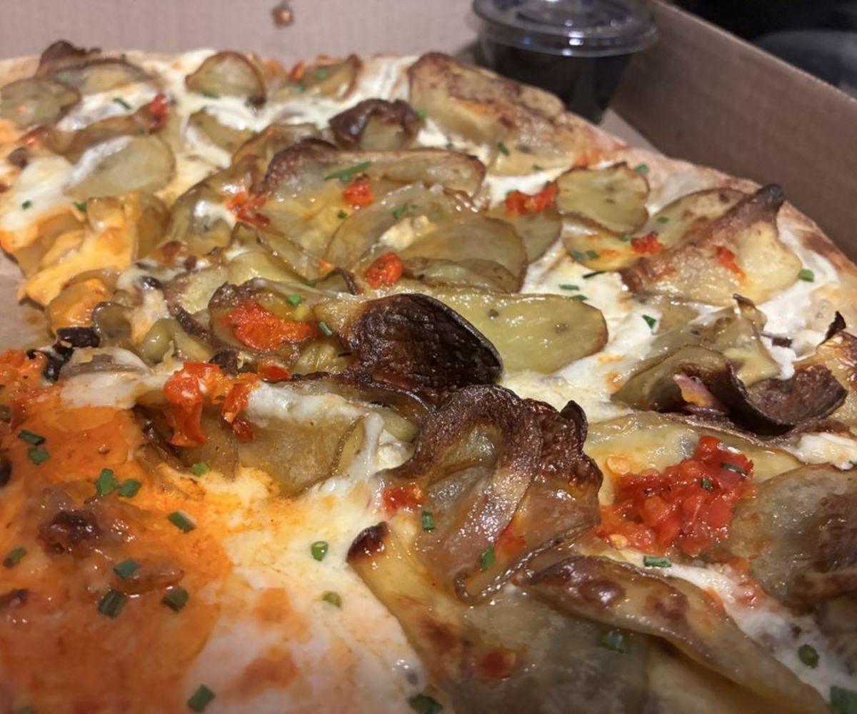 pizza at Coast Pizza in Huntington Beach, CA