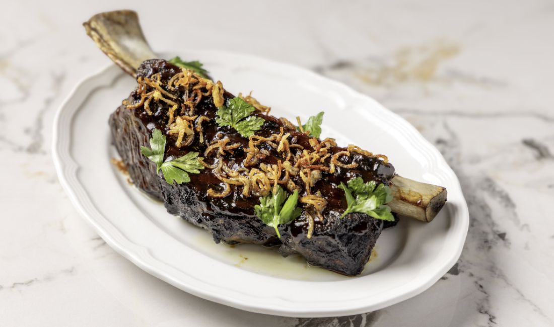 beef rib at ospi in Dallas Texas