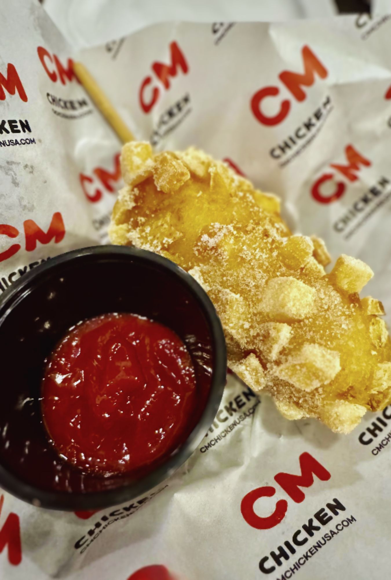 Korean Hot Dog at CM Chicken in Cincinnati, OHIO