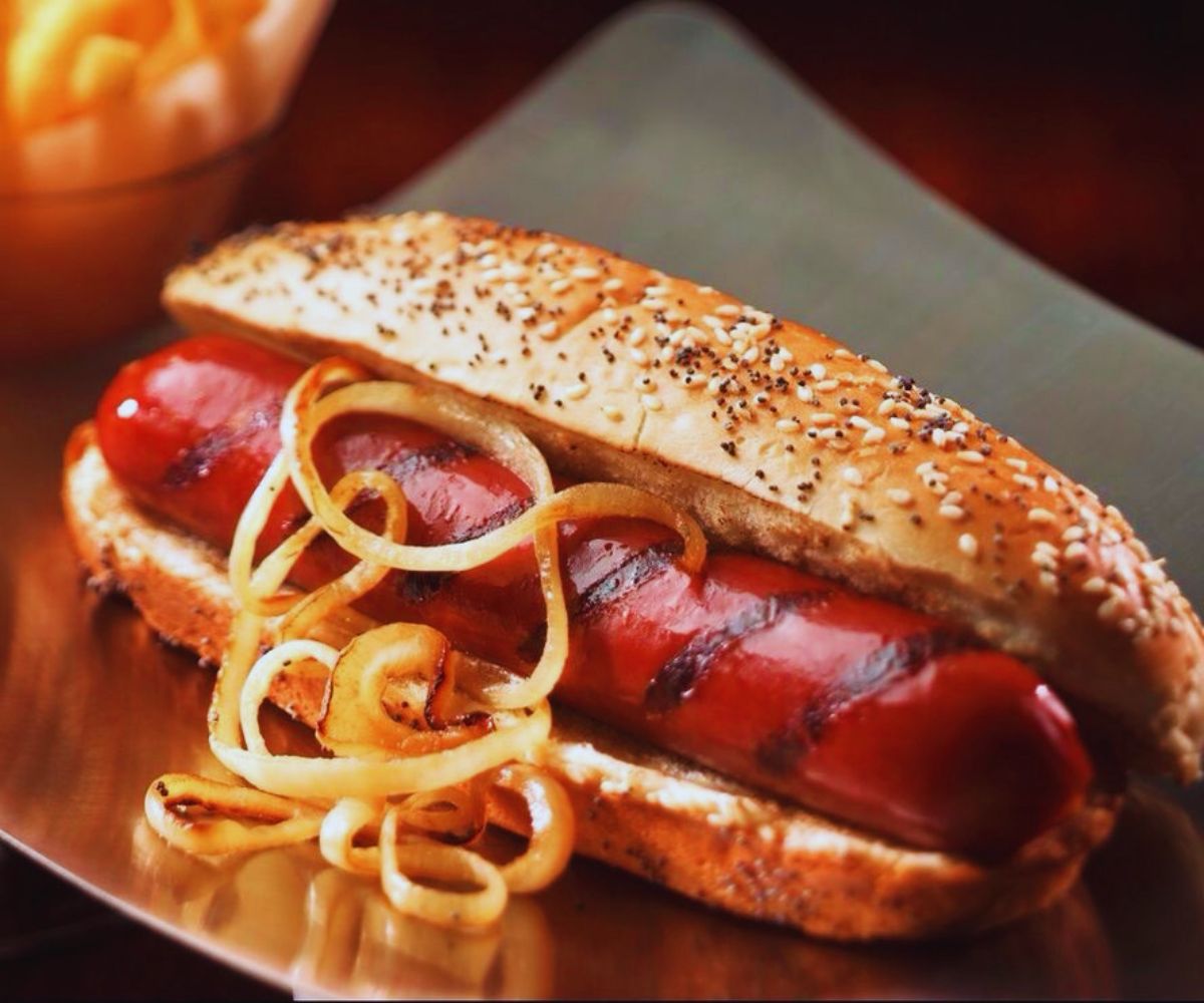 King's Sausage - Polish Kielbasa Sandwich with Onions