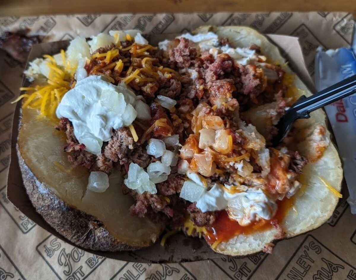 Food at Stanley's Famous Pit Barbecue located in Tyler, TX