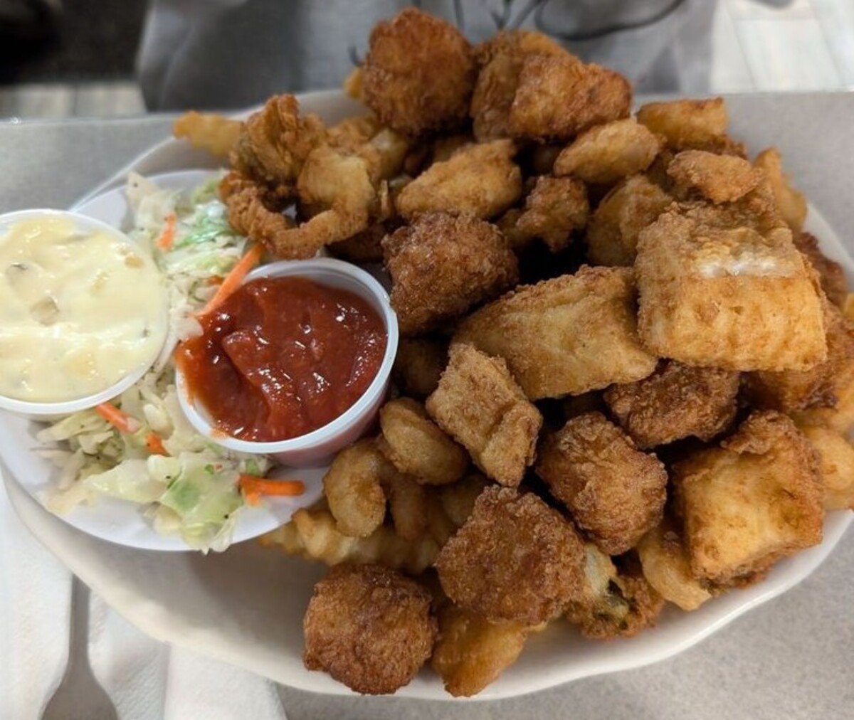 Food at Becky's Diner located in Portland, ME