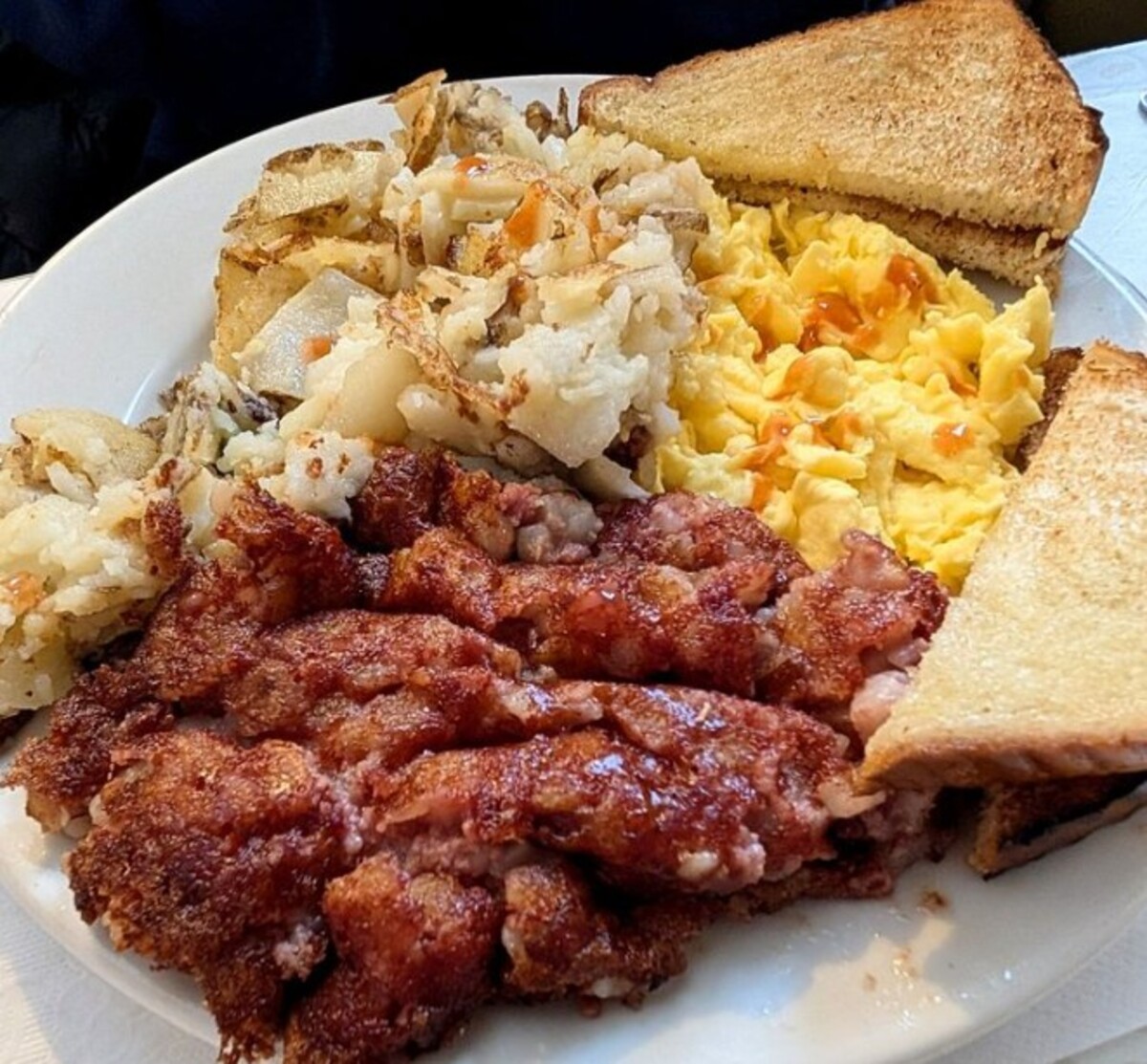 Food in Fred's Diner, Akron, OH