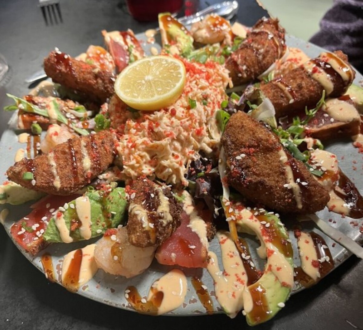 Food in Seither's Seafood, Harahan, LA