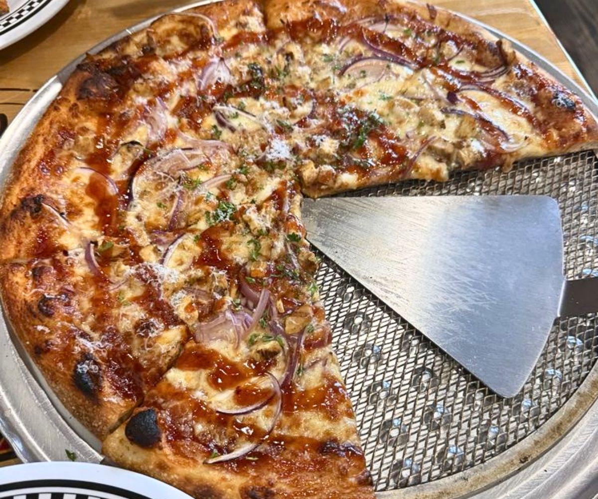 BBQ Chicken Pizza at West Grove Pizza in Garden Grove, CA