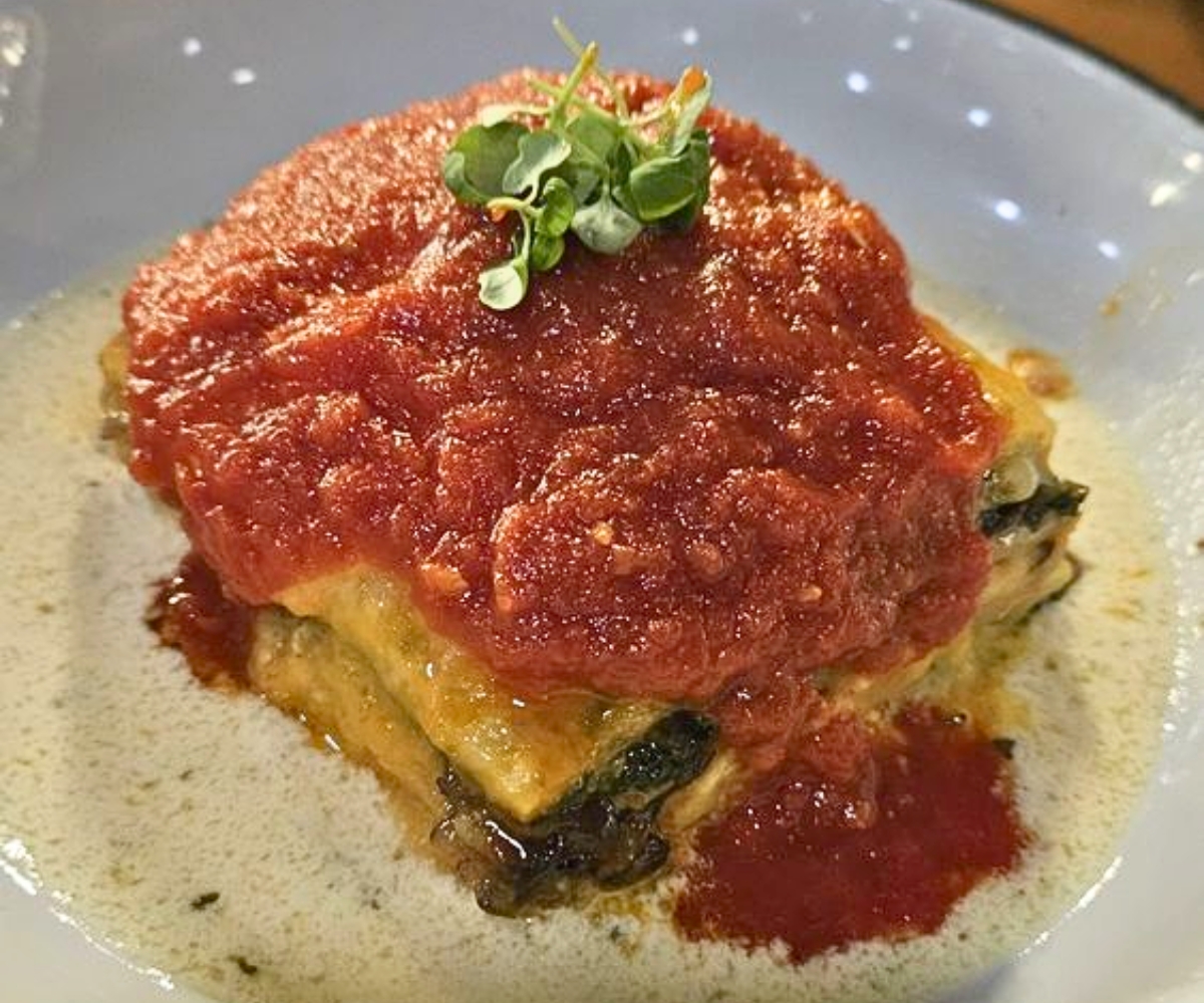Smoked Chicken Lasagna at Ooh De Lally in Omaha, NE