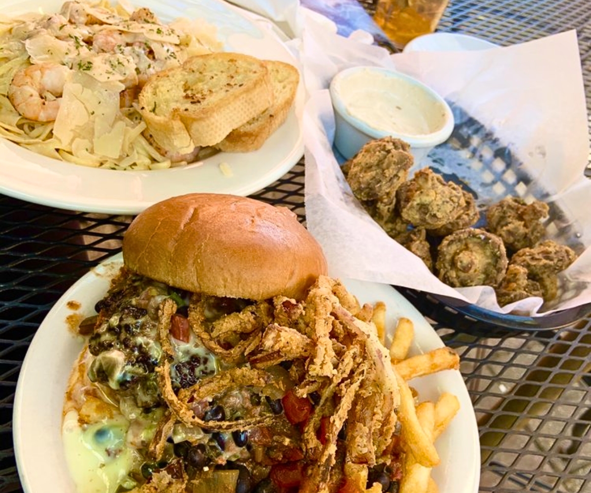 Various dishes at Blind Mule in Mobile, AL