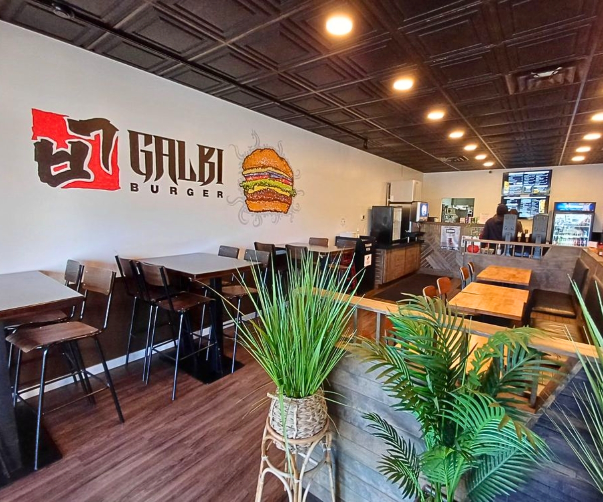 interior of Galbi Burger Smokey Point in Arlington, Washington