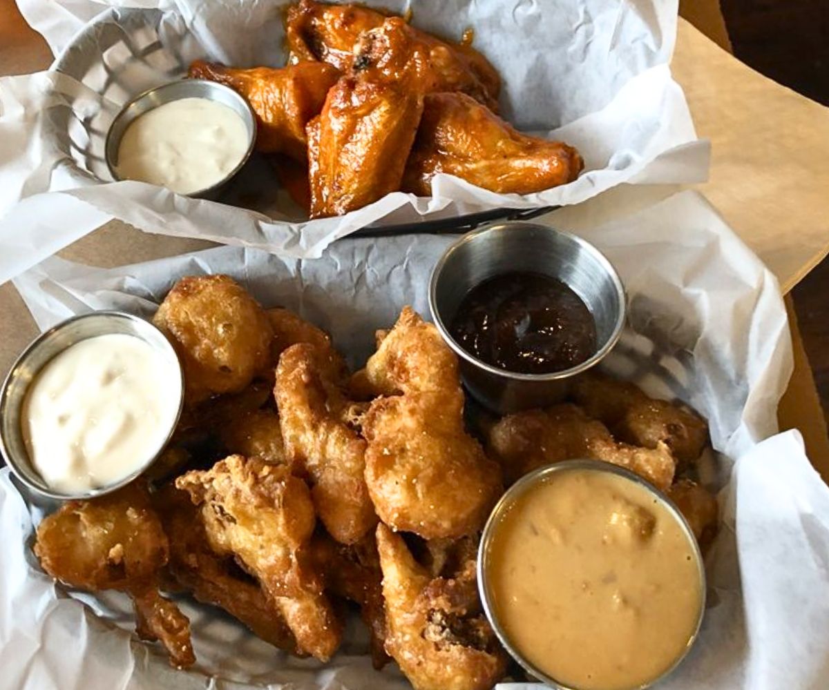 chicken wings at Twin Archer Brewpub in Muncie, Indiana