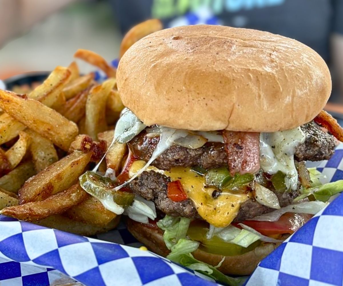 burger at Jimmy's Big Burger in Austin, TX