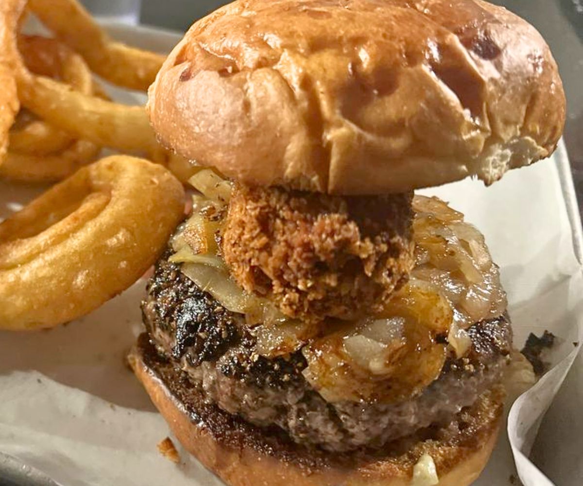 Brie Burger at Knuckleheads in Wallingford, CT
