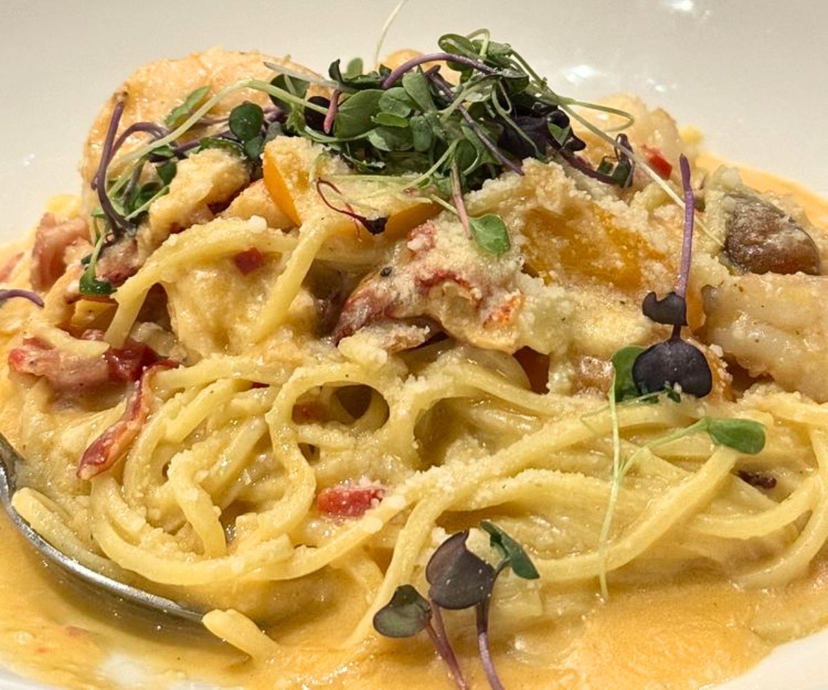 Lobster & Shrimp Spaghetti at Stäge Kitchen & Bar in Peachtree Corners, GA