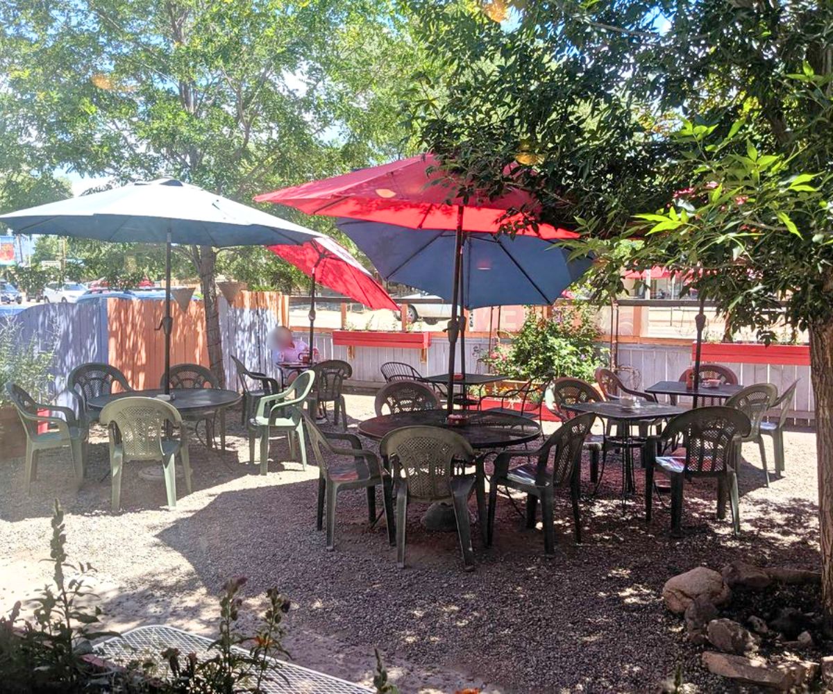 patio at Gutiz in Taos, New Mexico
