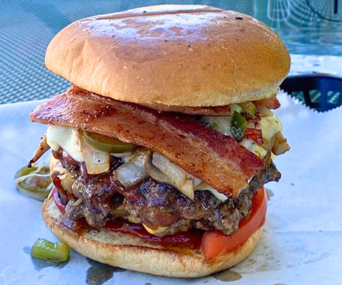 Texas Double Burger at Jimmy's Big Burger in Austin, Texas
