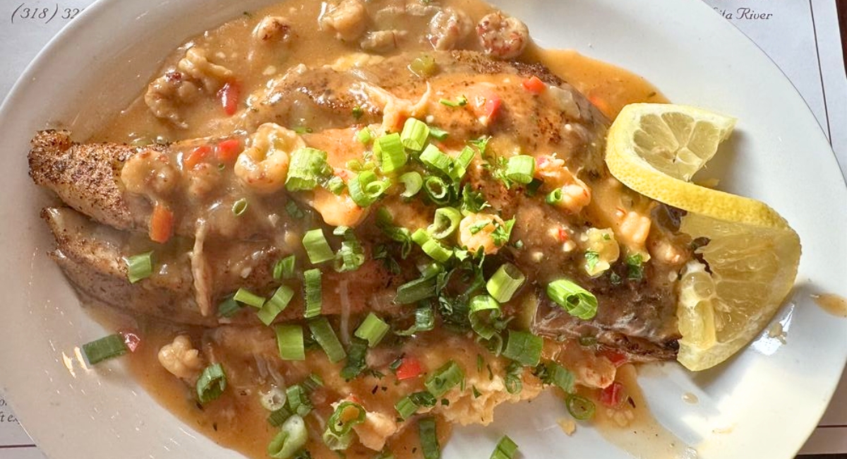 Pan-Seared Redfish at Warehouse No. 1 Restaurant in Monroe, LA