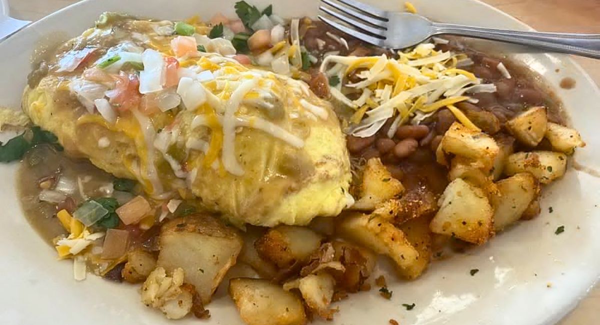 Sante fe omelette at Big House Cafe in Casa Grande, Arizona