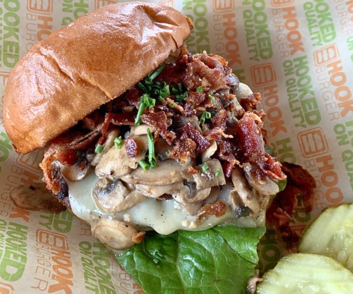 Mushroom Burger at Hook Burger in Oxnard, California