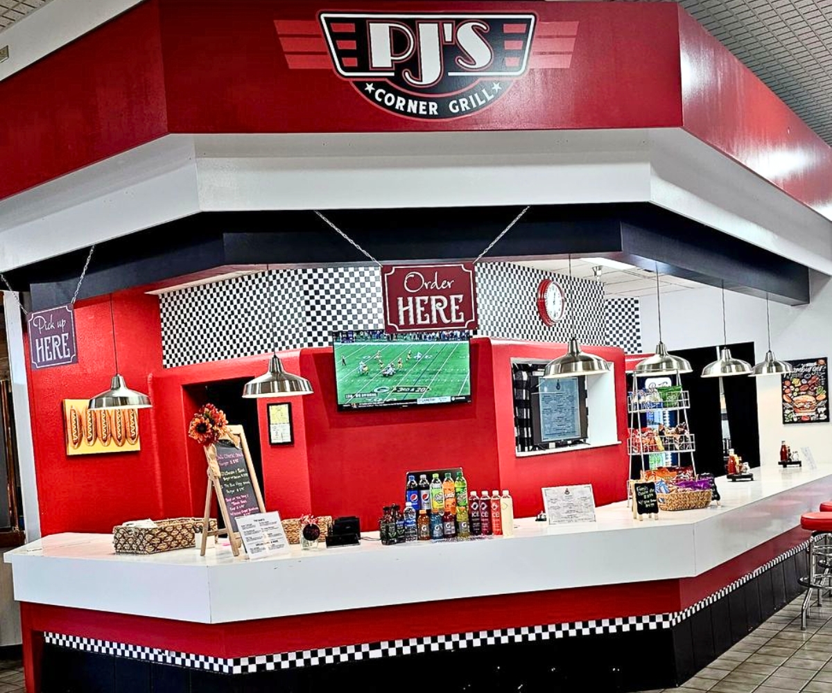 counter at PJ'S Corner Grill in Coeur d'Alene, Idaho