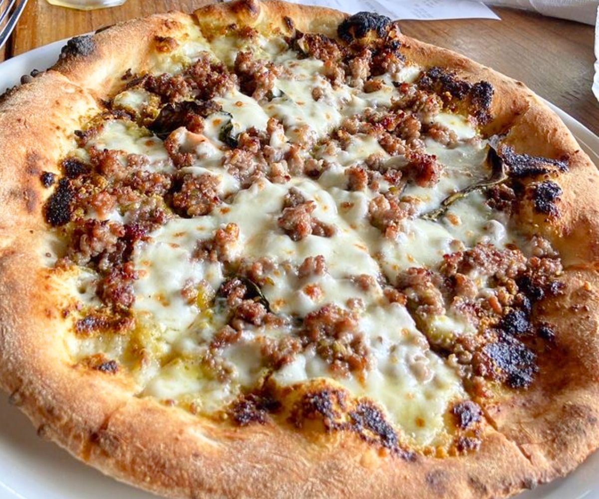 Pistachio Pesto Pizza at Ciao Baby in Collierville, Tennessee