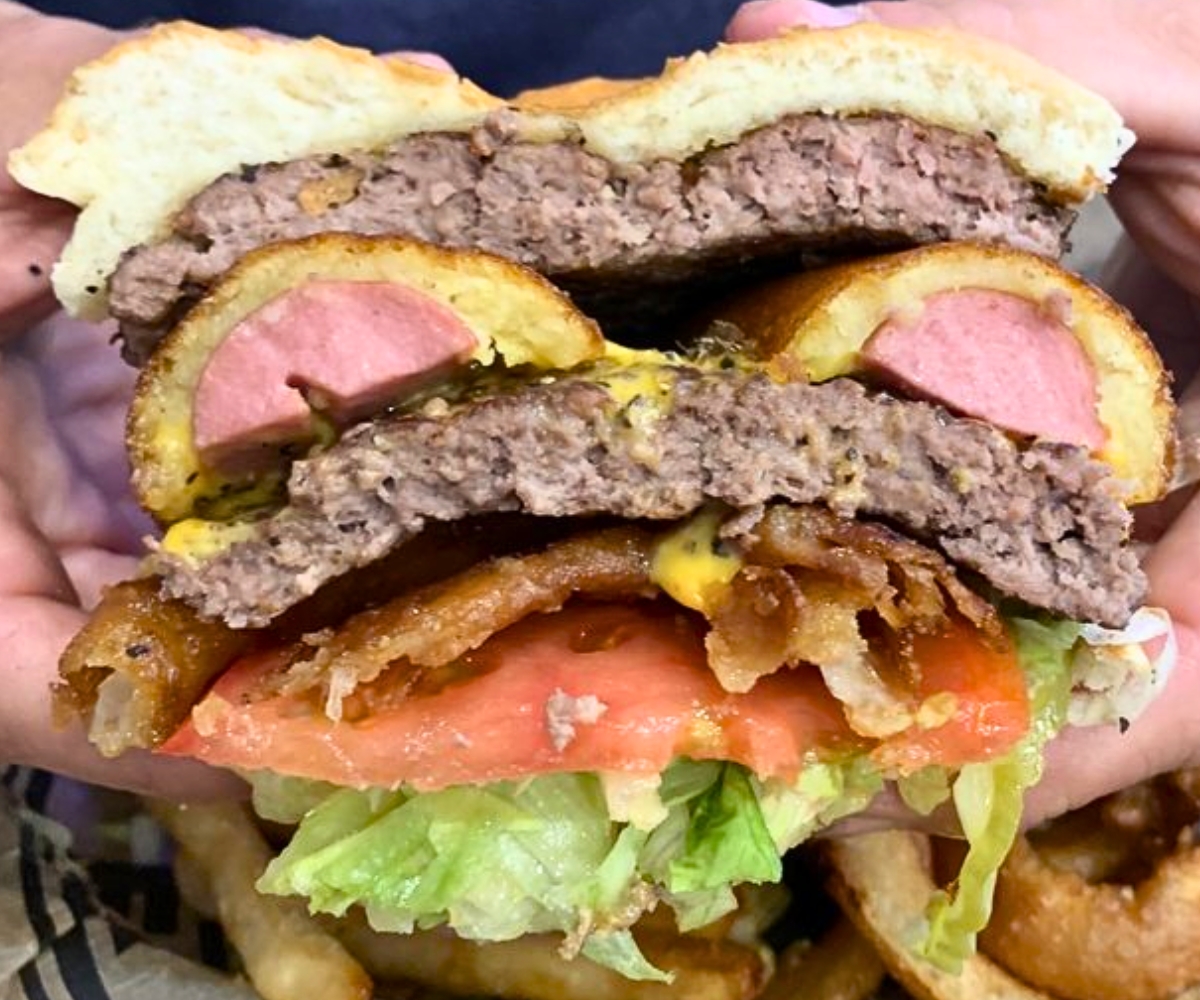 The Cowboy Burger at Billy Bob's Burgers Bar & Grill in Waco, Texas