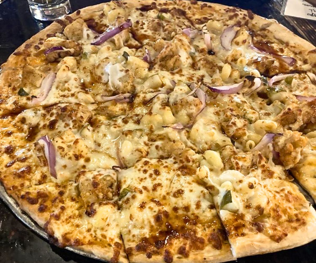 Nashville Hot Chicken Pizza at Pals Brewing in North Platte, NE