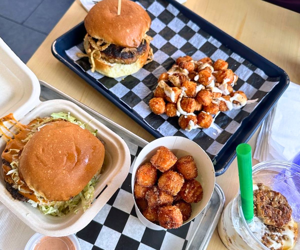 burgers at Maxwell's Burgers & Shakes in Frederick, Maryland