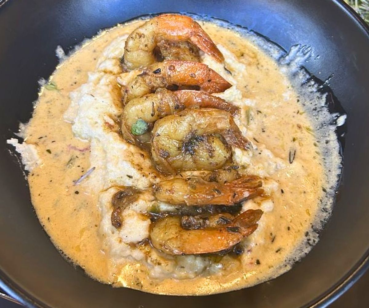 Jerk Shrimp and Grits at 32 North in Valley Stream, New York